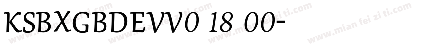 KSBXGBDEVV0 18 00字体转换